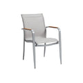 Modern Outdoor Dining Chair with Aluminum Frame and Textilene Seat